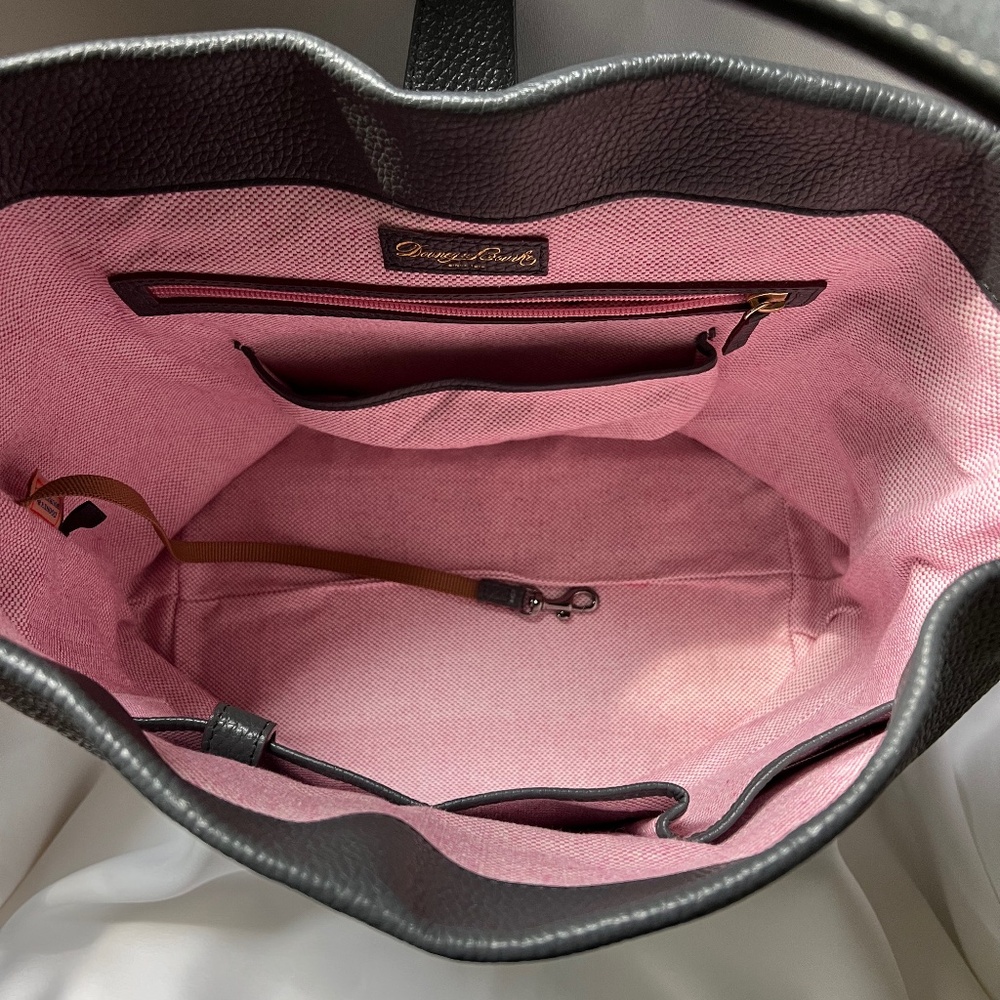 NEW Dooney and Bourke Leather Logo Lock Shoulder Bag+ Large Frame Purse. - Picture 5 of 9